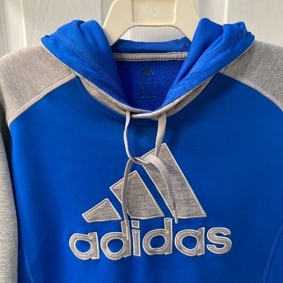 Adidas Men's Climawarm Hoodie Blue and Gray Size Medium - Picture 2 of 6